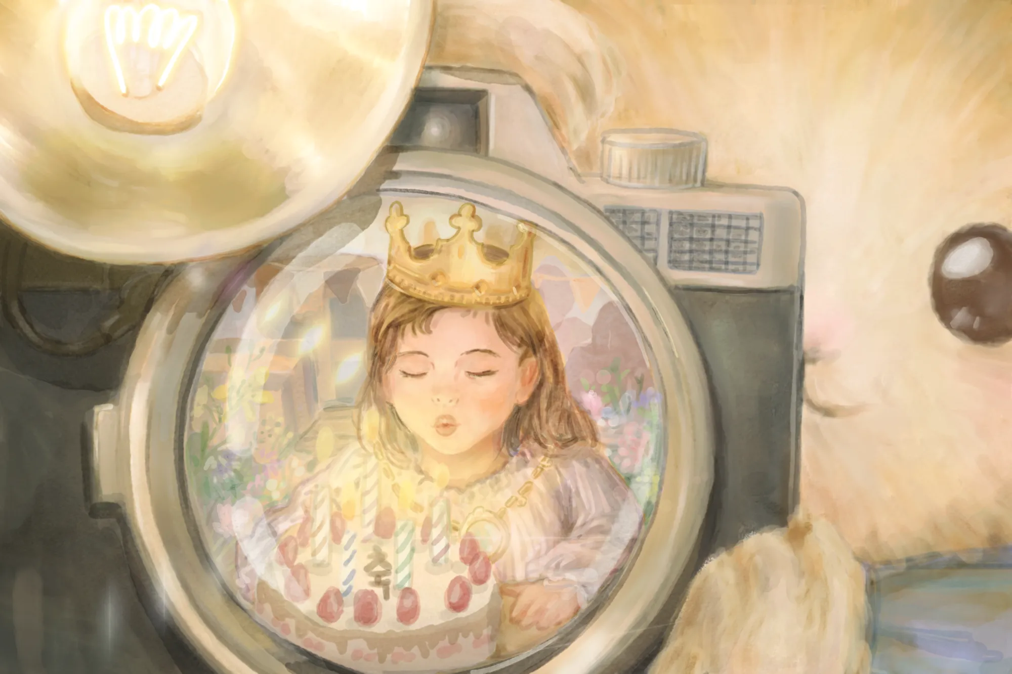 생일인 친구를 정성껏 촬영해주는 베니